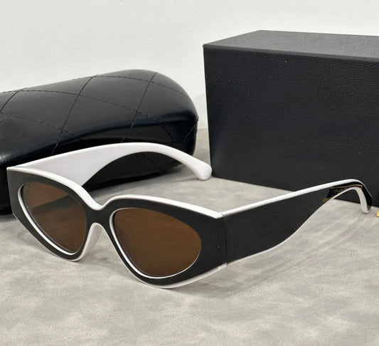 Luxe Noir Edge Cat-Eye Sunglasses – Monochrome Edition