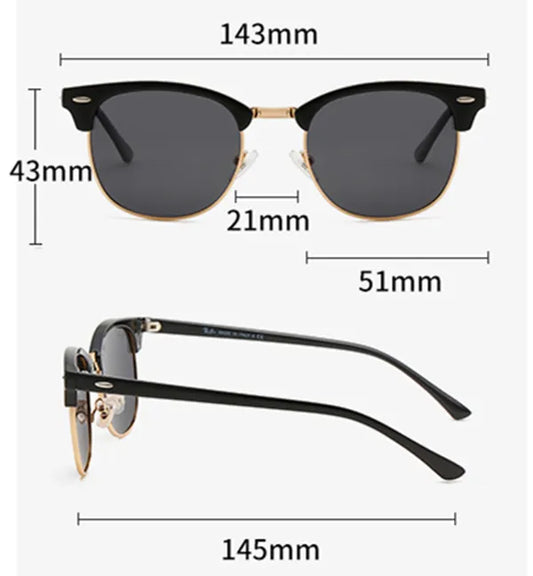 Luxe Retro Clubmaster Shades